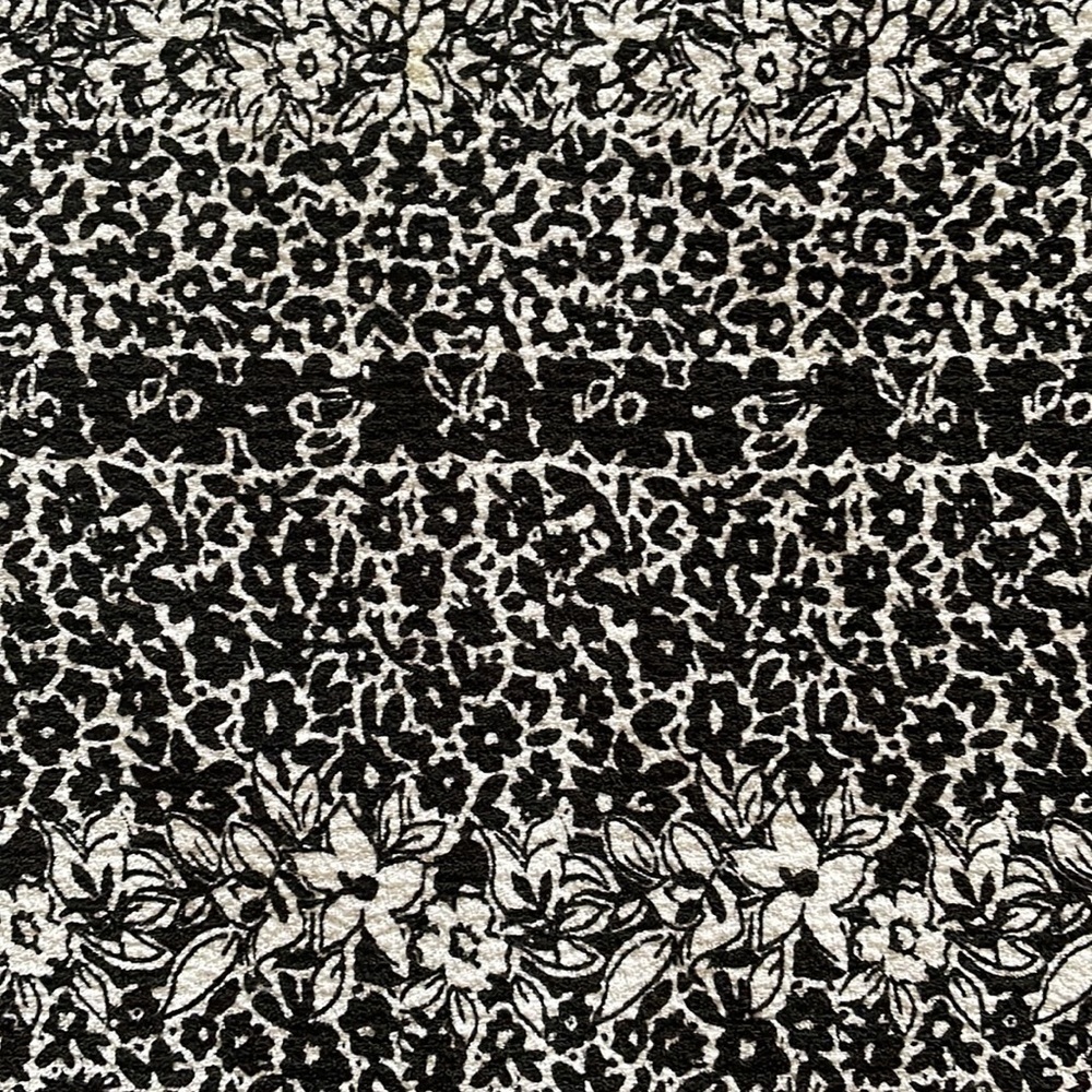 𝅺club MONACO Long Sleeve Dress Round Neck Black/White Floral Print - 00/XXS - Picture 6 of 8